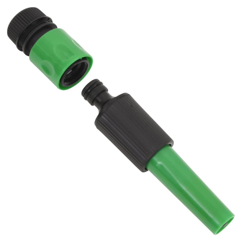 Garden Hose with Fitting Set Green 0.5" 20 m PVC