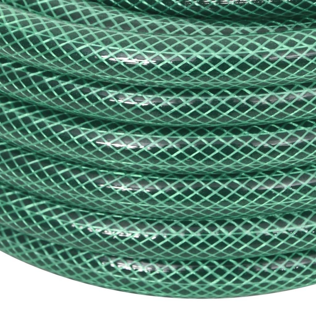 Garden Hose with Fitting Set Green 0.5" 30 m PVC