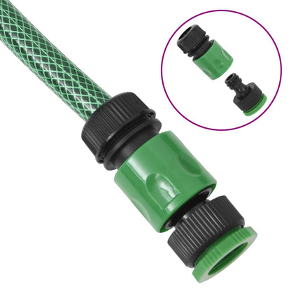 Garden Hose with Fitting Set Green 0.5" 30 m PVC