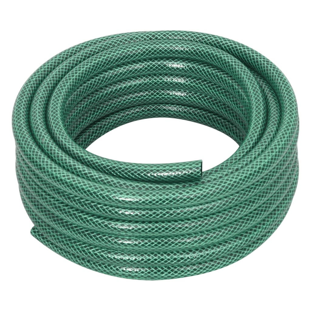 Garden Hose with Fitting Set Green 0.5" 50 m PVC