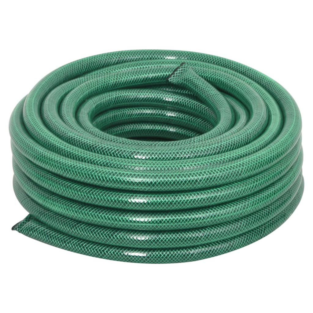 Garden Hose with Fitting Set Green 0.75" 20 m PVC