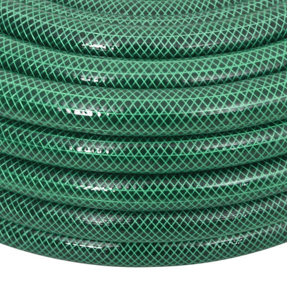Garden Hose with Fitting Set Green 0.75" 50 m PVC