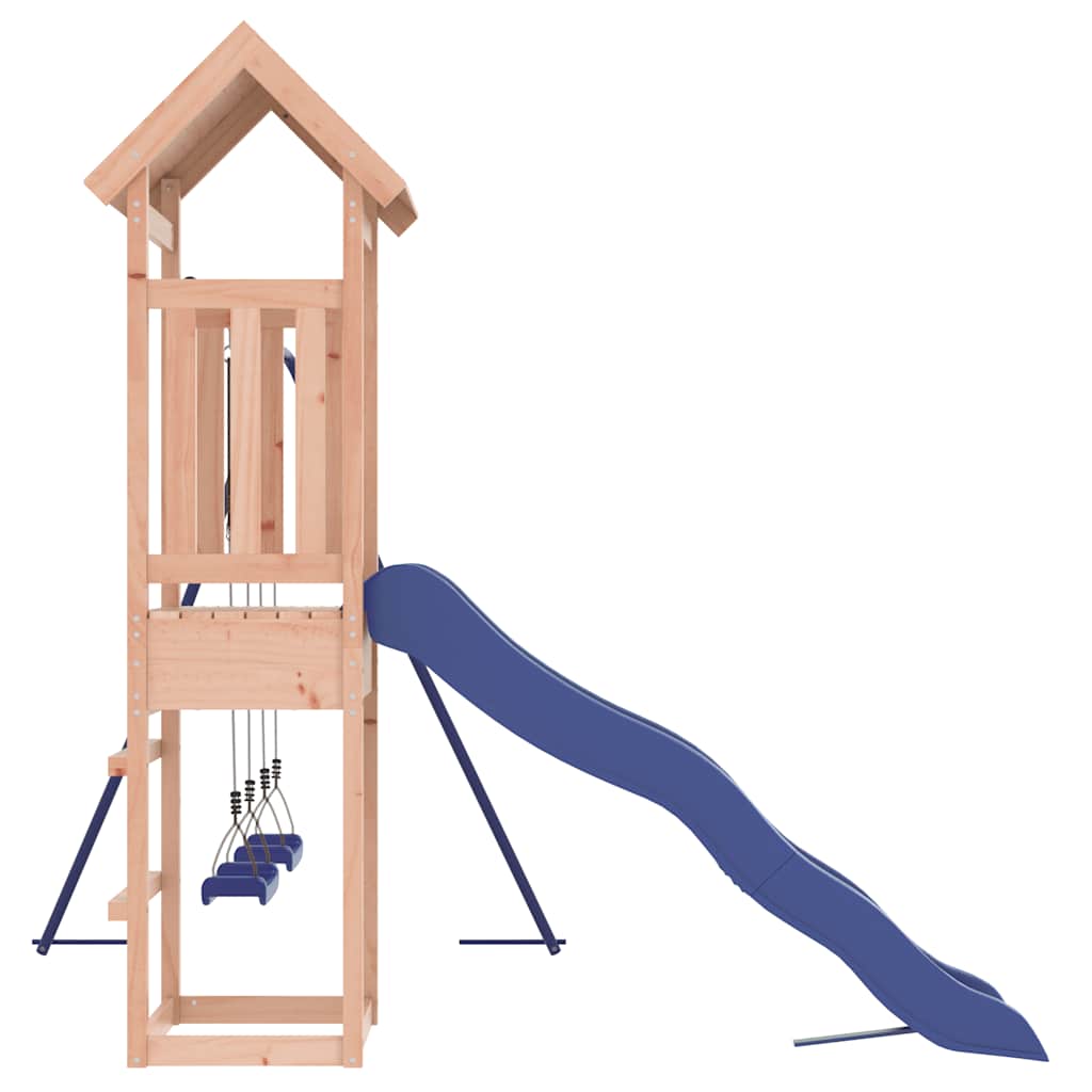 Outdoor Playset | Natural wood, Blue | Solid Douglas Fir wood | Large