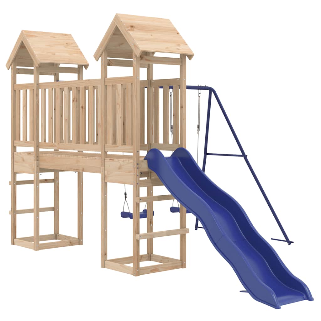 Outdoor Playset | Blue | Solid Pine Wood | Large | Durable | Playset