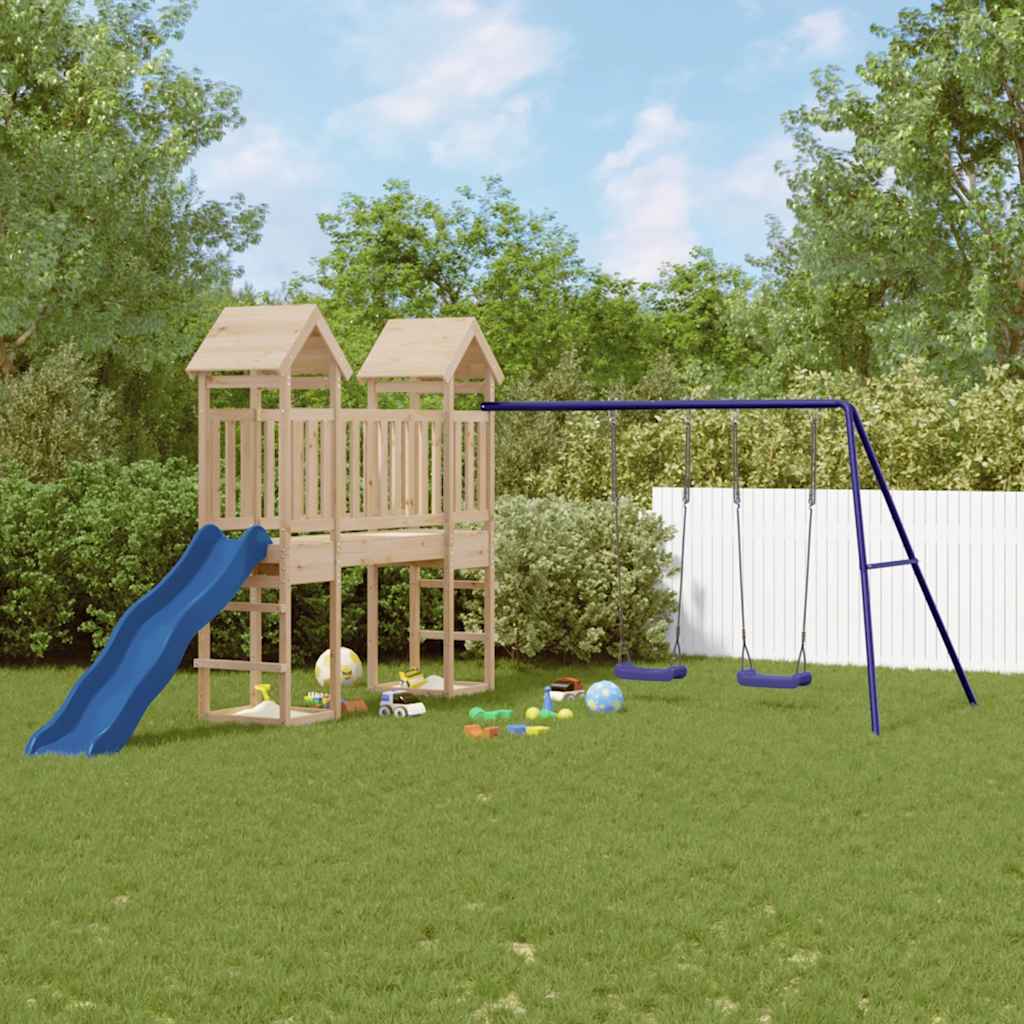 Outdoor Playset | Blue | Solid Pine Wood | Large | Durable | Playset