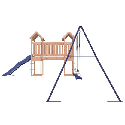 Outdoor Playset | Blue, Brown | Solid Douglas wood, Polypropylene (PP)