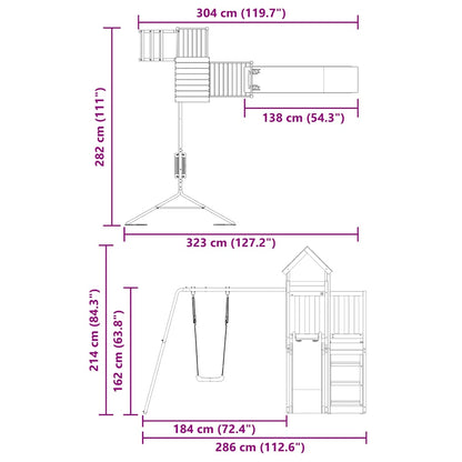 Outdoor Playset Solid Wood Douglas