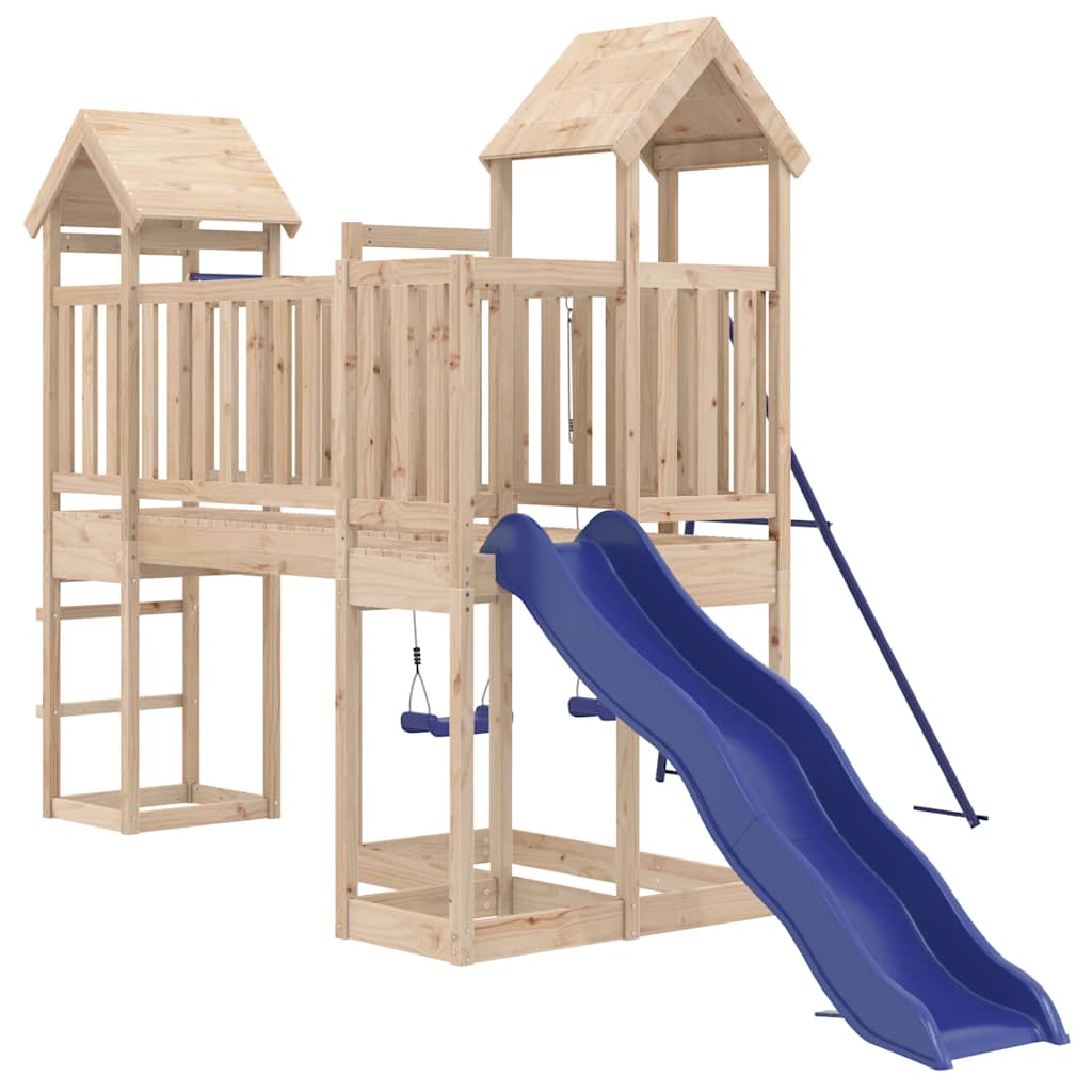 Outdoor Playset | Natural wood | Solid pine wood | Large | Seats Many