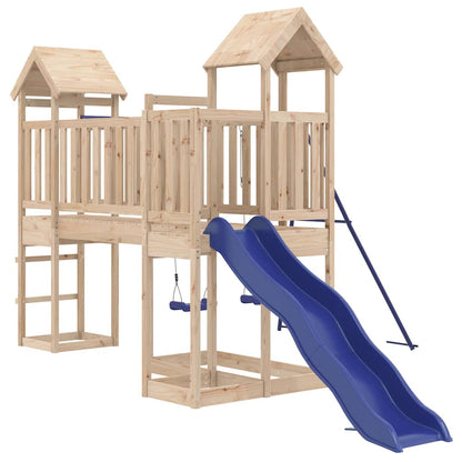 Outdoor Playset | Natural wood | Solid pine wood | Large | Seats Many