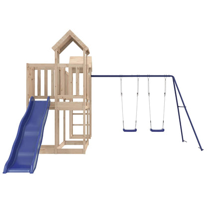 Outdoor Playset | Natural wood | Solid pine wood | Large | Seats Many