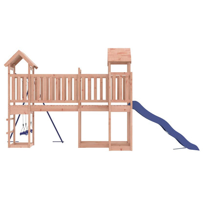 Outdoor Playset | Natural wood, Blue | Solid Douglas Wood, Polypropylene