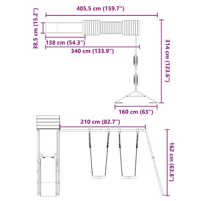 Outdoor Playset Impregnated Wood Pine