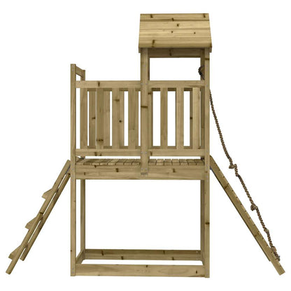 Playhouse with Climbing Wall Impregnated Wood Pine