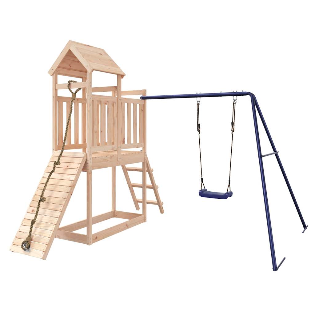 Outdoor Playset | Natural wood, Blue