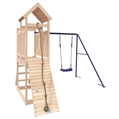 Outdoor Playset | Natural wood, Blue