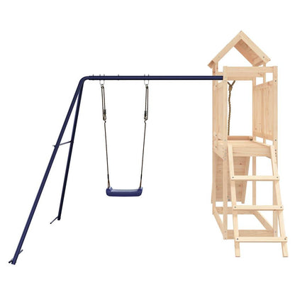 Outdoor Playset | Natural wood, Blue