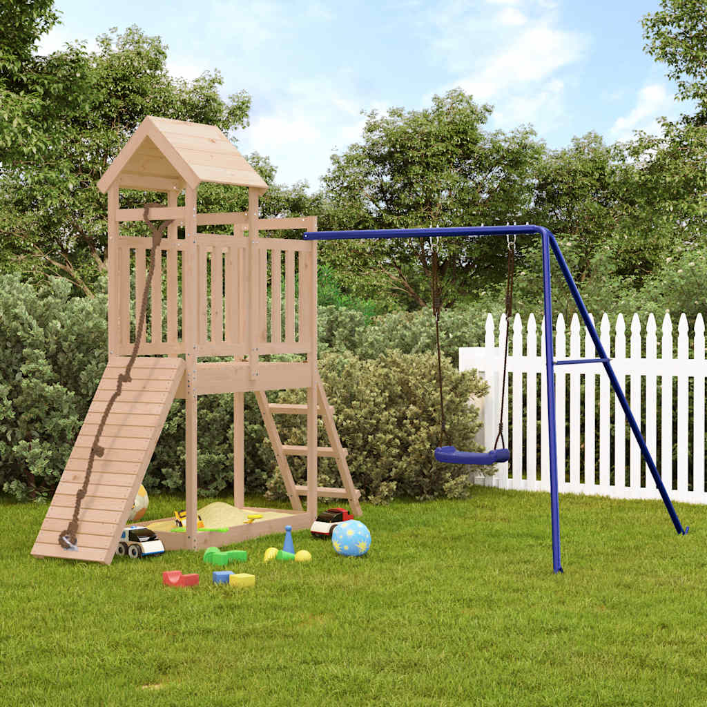 Outdoor Playset | Natural wood, Blue