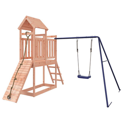 Outdoor Playset | Natural Wood, Blue