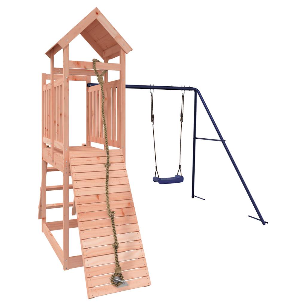 Outdoor Playset | Natural Wood, Blue