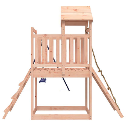Outdoor Playset | Natural Wood, Blue