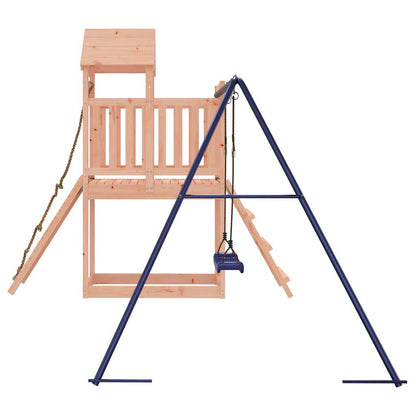 Outdoor Playset | Natural Wood, Blue