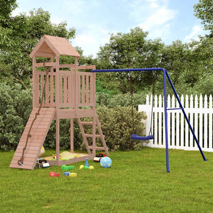Outdoor Playset | Natural Wood, Blue