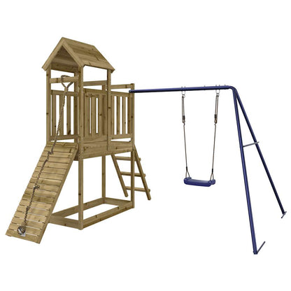 Outdoor Playset | Natural wood | Vacuum pressure treated pinewood | Large