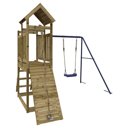Outdoor Playset | Natural wood | Vacuum pressure treated pinewood | Large
