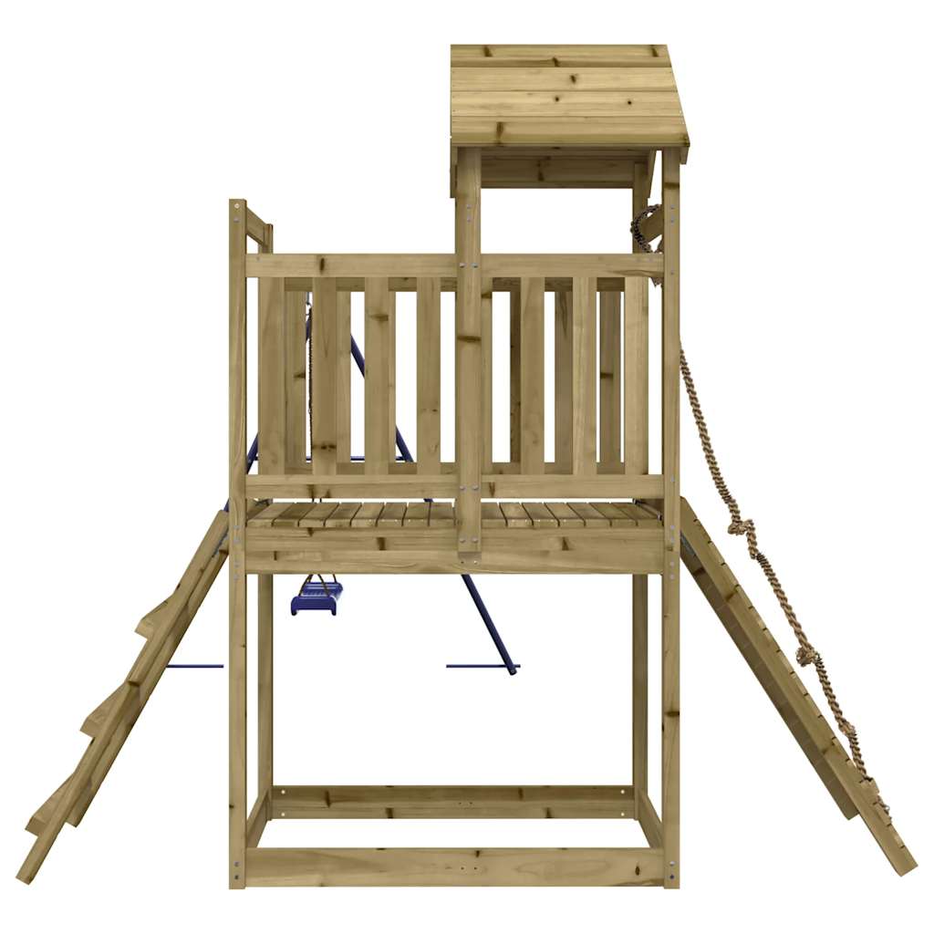 Outdoor Playset | Natural wood | Vacuum pressure treated pinewood | Large