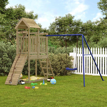 Outdoor Playset | Natural wood | Vacuum pressure treated pinewood | Large