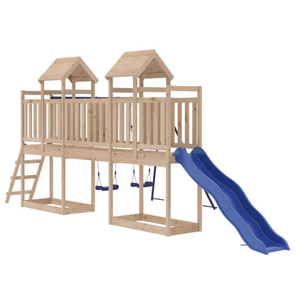 Outdoor Playset | Pine Wood Colour with Blue