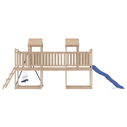 Outdoor Playset | Pine Wood Colour with Blue