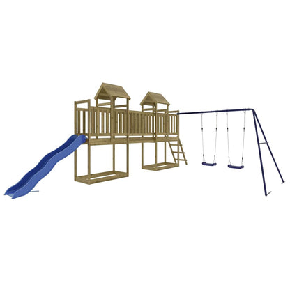 Outdoor Playset | Brown | Treated Wood | Large | Adjustable Armrests