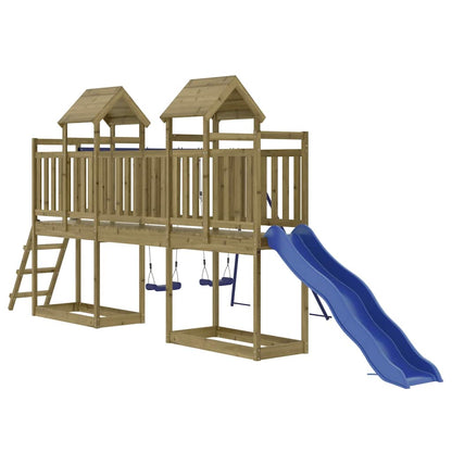 Outdoor Playset | Brown | Treated Wood | Large | Adjustable Armrests