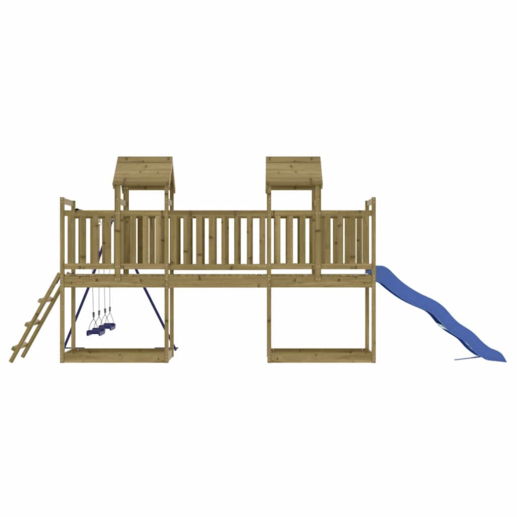 Outdoor Playset | Brown | Treated Wood | Large | Adjustable Armrests