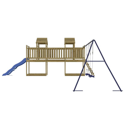 Outdoor Playset | Brown | Treated Wood | Large | Adjustable Armrests