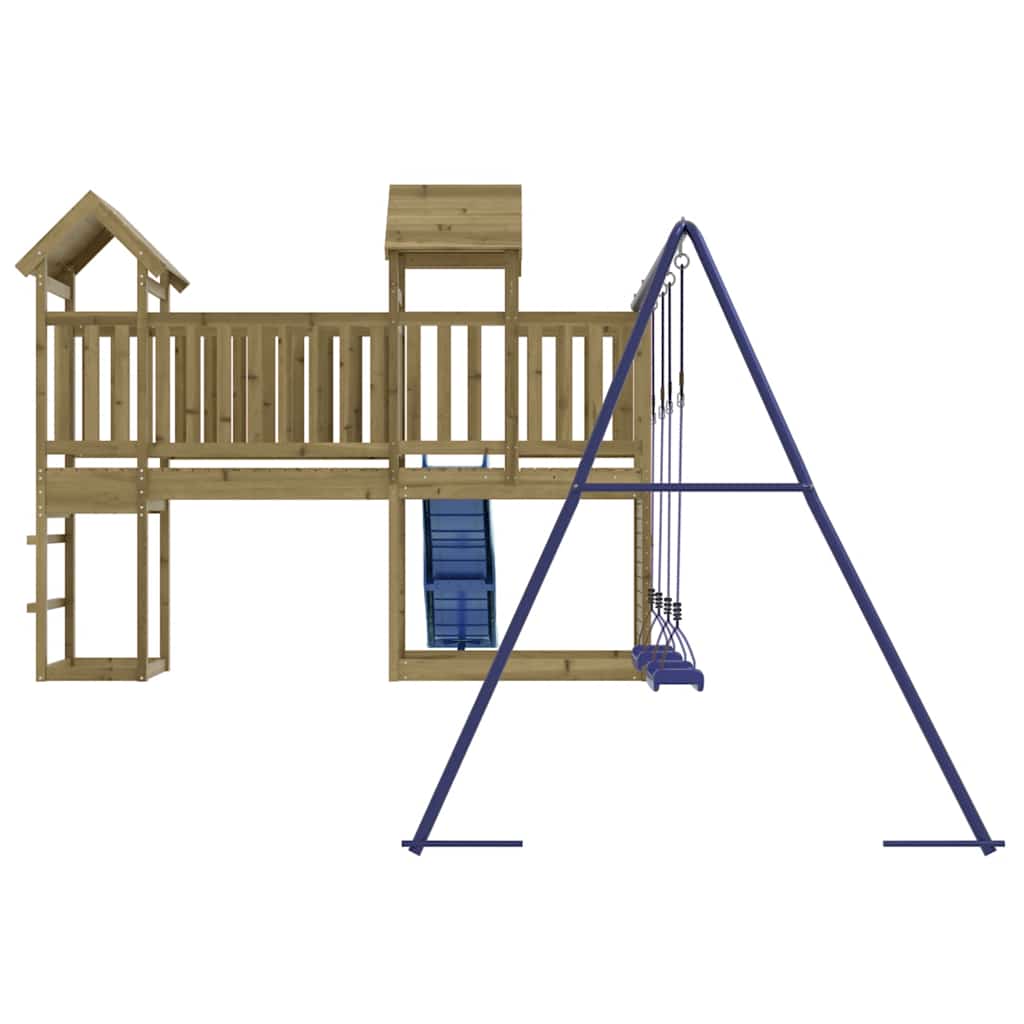 Outdoor Playset | Natural pine | Impregnated pine wood | Large | Durable
