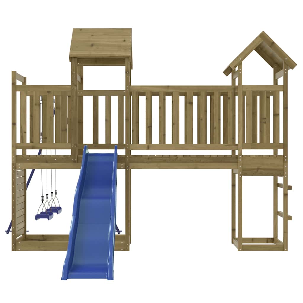 Outdoor Playset | Natural pine | Impregnated pine wood | Large | Durable