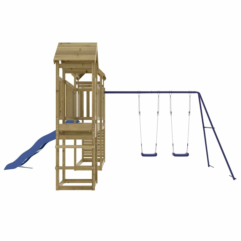 Outdoor Playset | Natural pine | Impregnated pine wood | Large | Durable