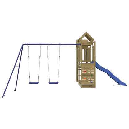 Outdoor Playset | Natural pine | Impregnated pine wood | Large | Durable