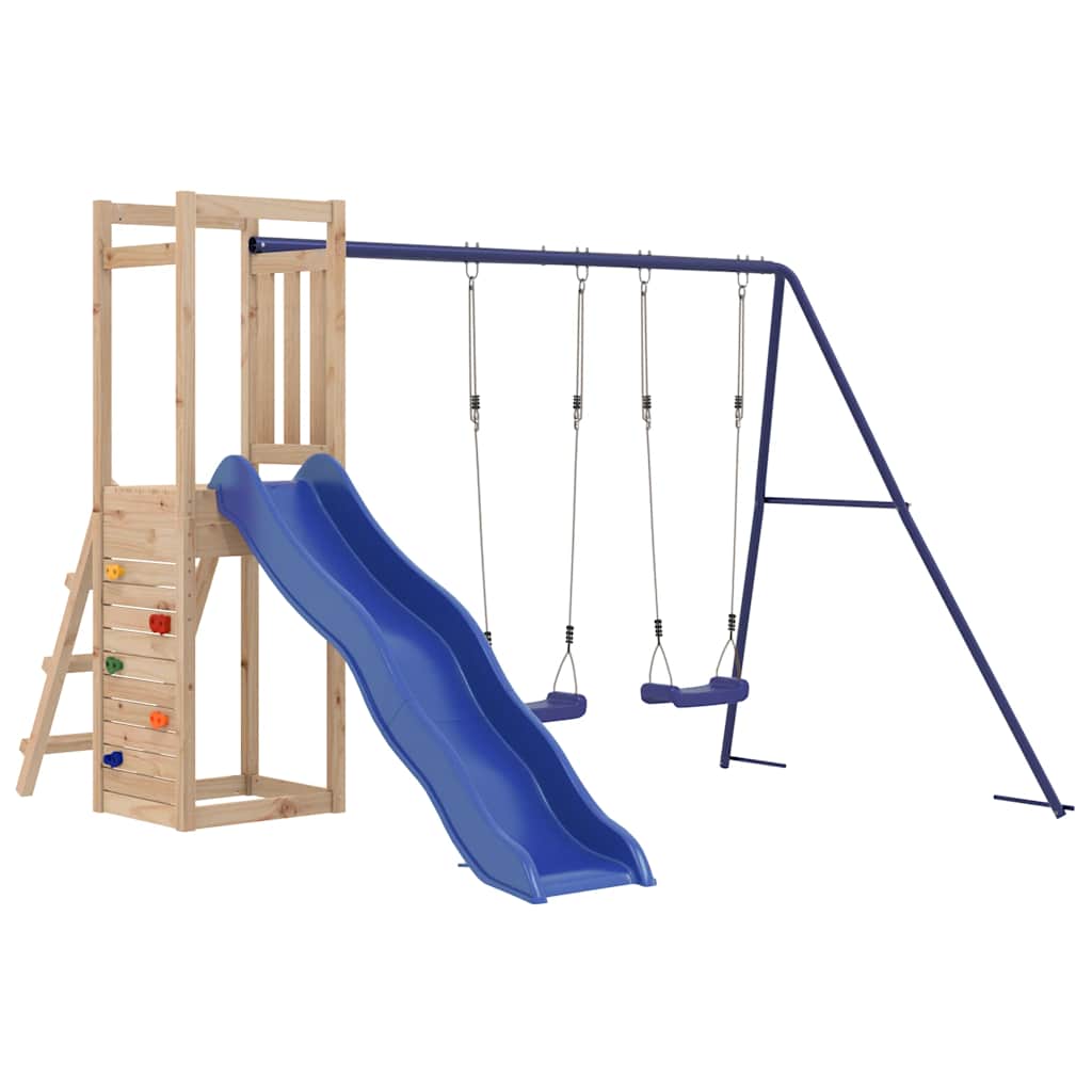 Outdoor Playset | Natural | Solid Pine Wood | Large | Durable