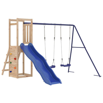 Outdoor Playset | Natural | Solid Pine Wood | Large | Durable