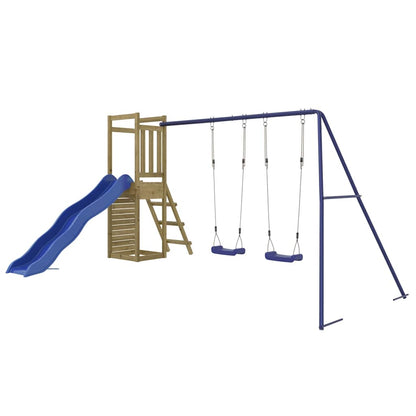 Outdoor Playset | Brown | Solid pine wood, Polypropylene | Large