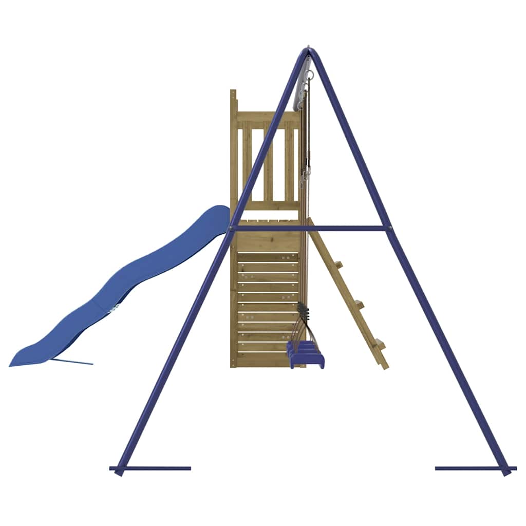 Outdoor Playset | Brown | Solid pine wood, Polypropylene | Large