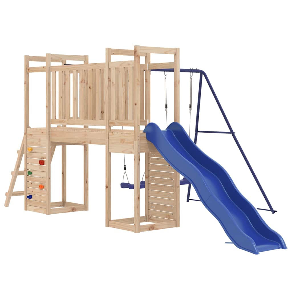Outdoor Playset | Natural wood | Solid pine wood | Large | Playground Set