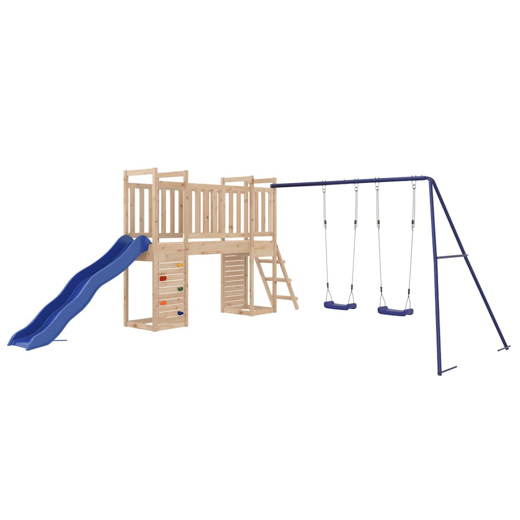 Outdoor Playset | Natural wood | Solid pine wood | Large | Playground Set