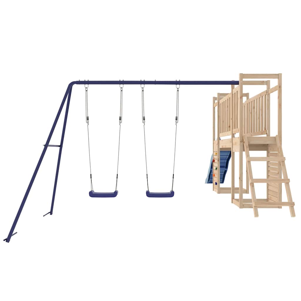 Outdoor Playset | Natural wood | Solid pine wood | Large | Playground Set