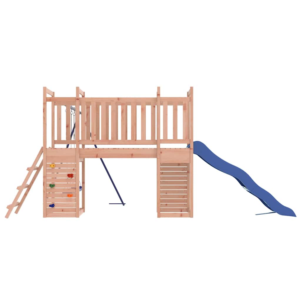 Outdoor Playset | Natural Wood/Blue | Solid douglas wood | Large