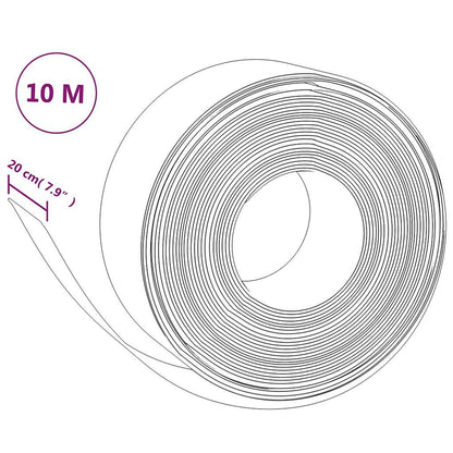 Garden Edgings 5 pcs Grey 10 m 20 cm Polyethylene