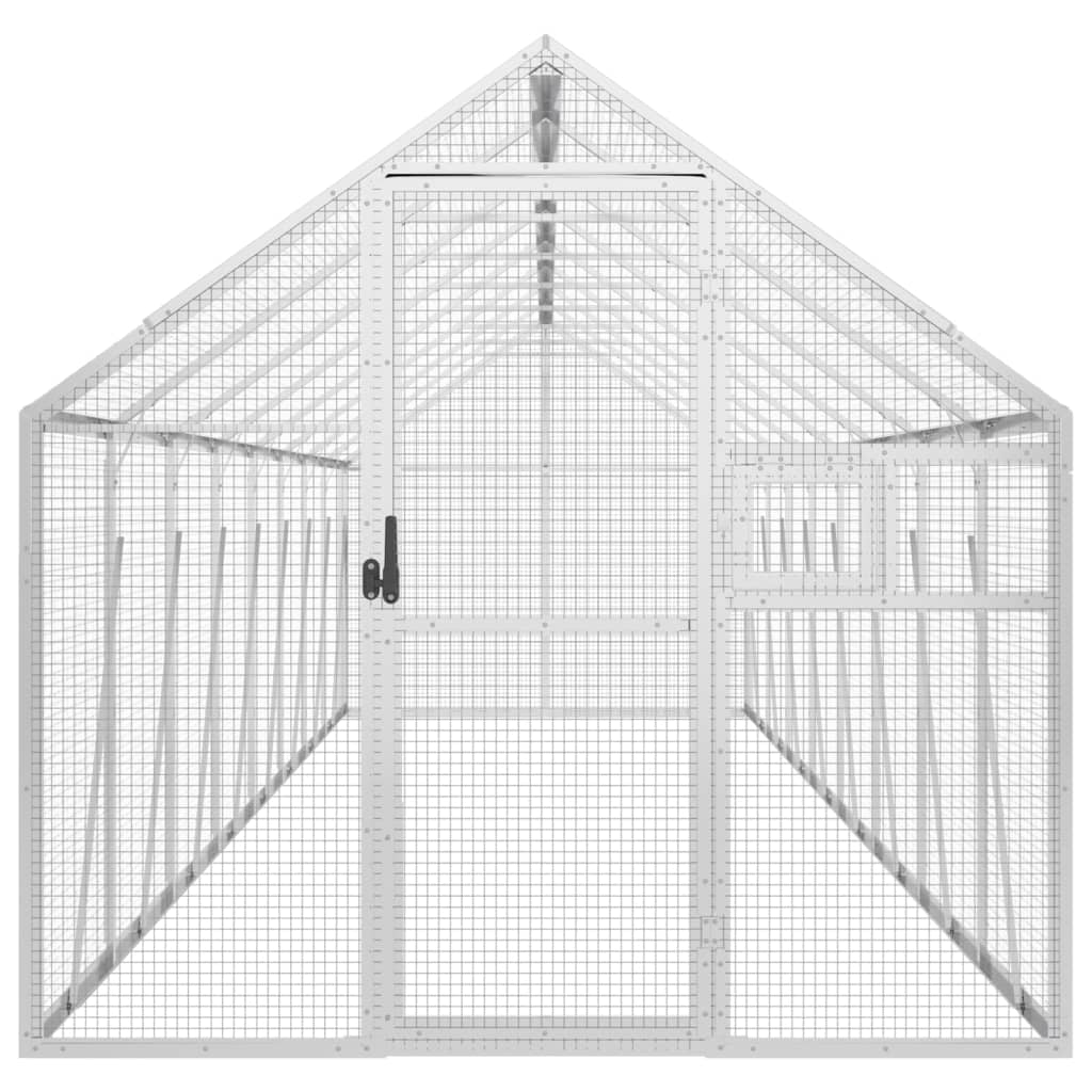 Aviary Silver 1.79x8x1.85 m Aluminium